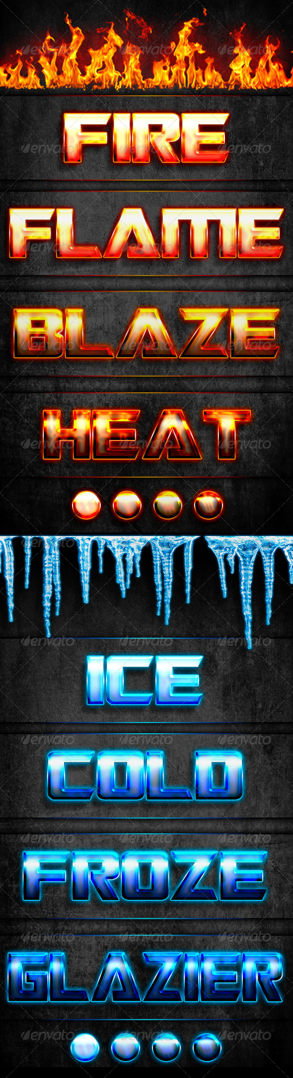 GraphicRiver Fire & Ice Styles 5770458 GraphicRiver Fire & Ice Styles 5770458