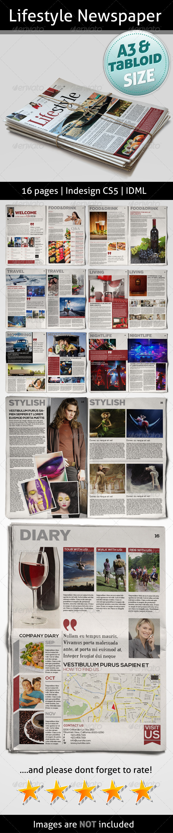 GraphicRiver Lifestyle Newspaper 5771495 GraphicRiver Lifestyle Newspaper 5771495