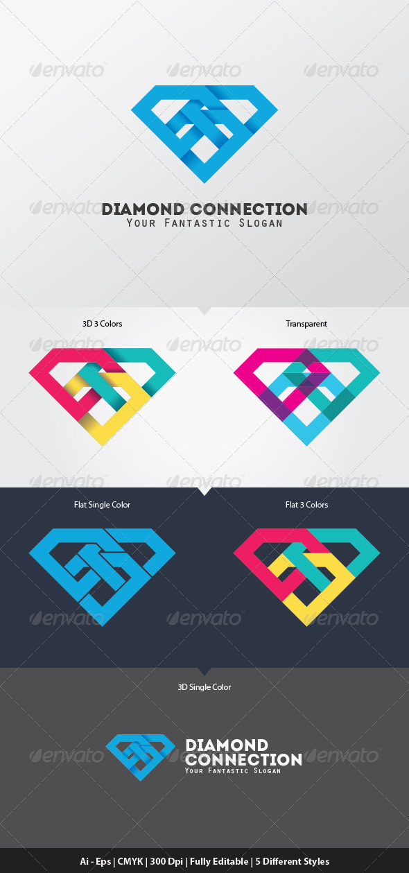 GraphicRiver Diamond Connection Logo Template 5768539 GraphicRiver Diamond Connection Logo Template 5768539