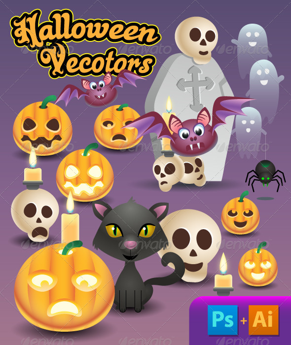 GraphicRiver Halloween Vectors 5759603 GraphicRiver Halloween Vectors 5759603