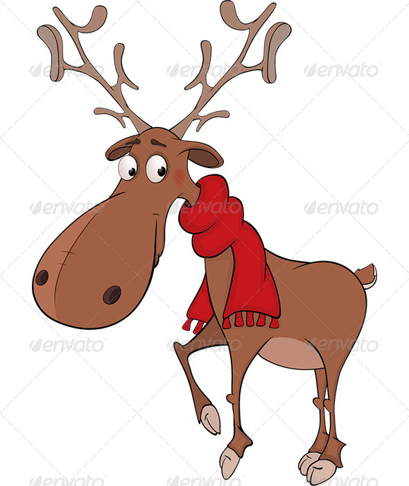 GraphicRiver Christmas Deer Cartoon 5785802 GraphicRiver Christmas Deer Cartoon 5785802