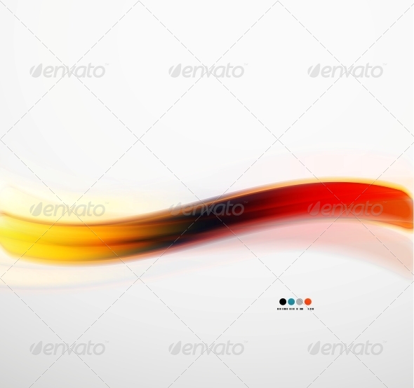 Abstract Orange Blurred Wave (Abstract)