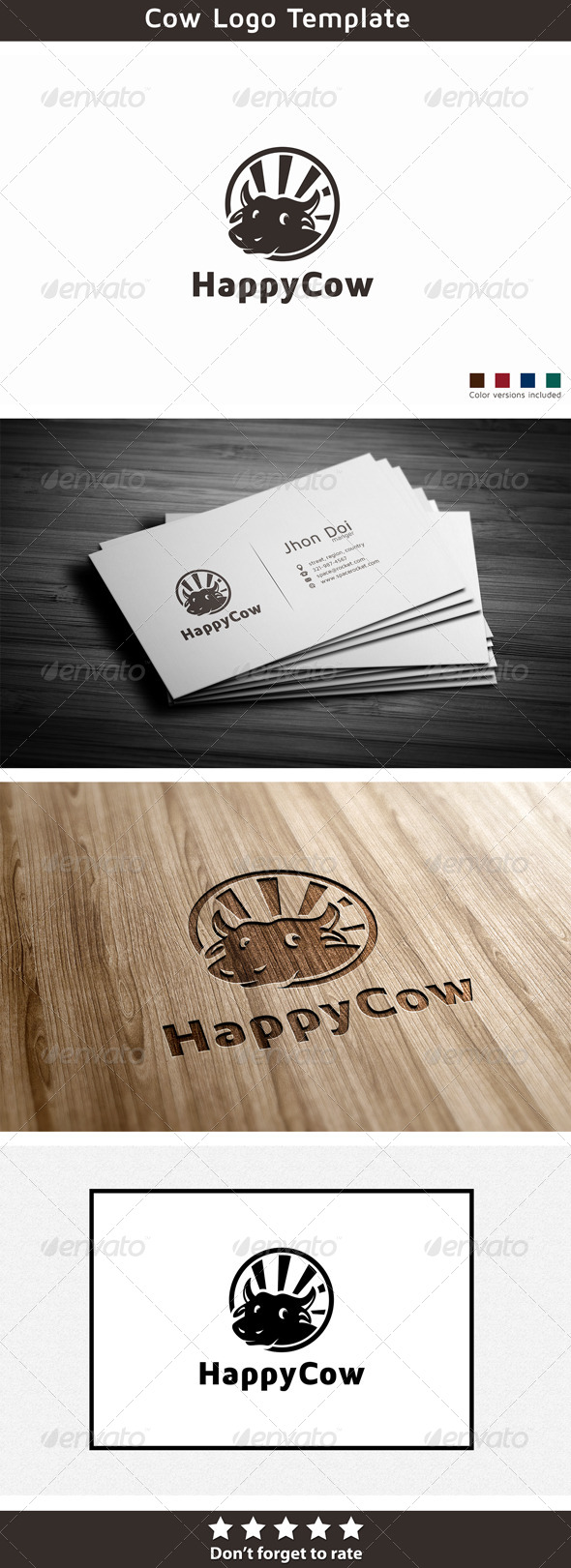 Happy Cow - Animals Logo Templates