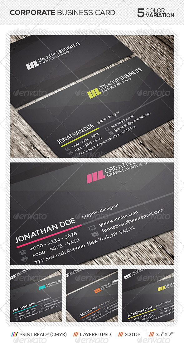GraphicRiver Corporate Business Card 5792977 GraphicRiver Corporate Business Card 5792977