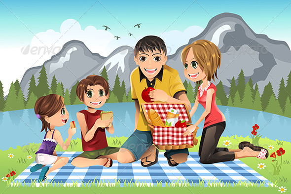 GraphicRiver Family Picnic 5796140 GraphicRiver Family Picnic 5796140
