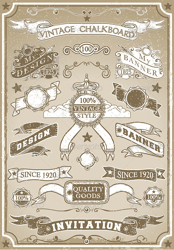 GraphicRiver Vintage Hand Drawn Graphic Page Banners 5797803 GraphicRiver Vintage Hand Drawn Graphic Page Banners 5797803