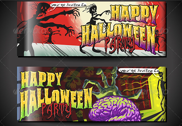 GraphicRiver Banners Invite for Halloween Party 5798154 GraphicRiver Banners Invite for Halloween Party 5798154