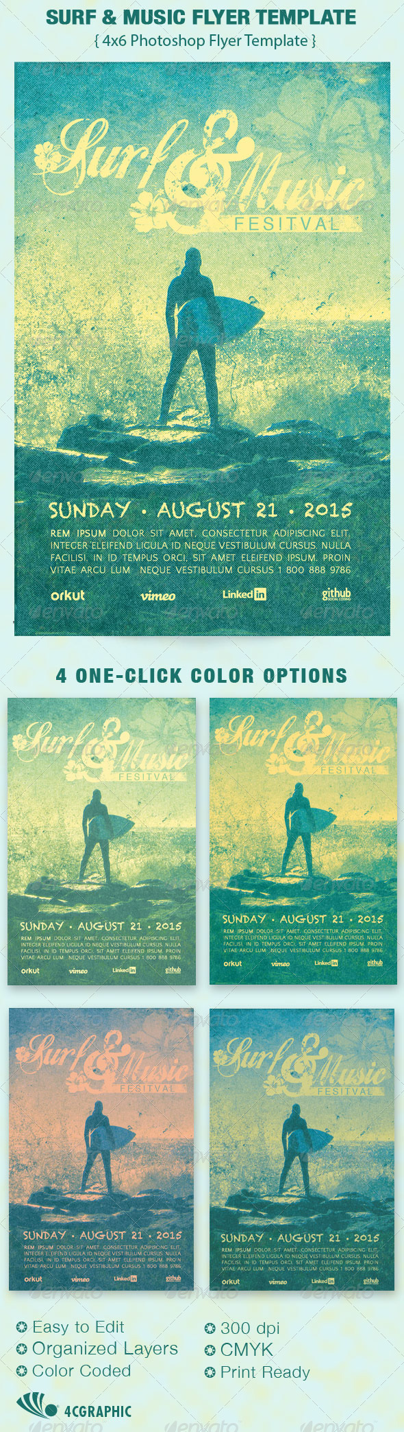 GraphicRiver Surf & Music Flyer Template 5805086 GraphicRiver Surf & Music Flyer Template 5805086
