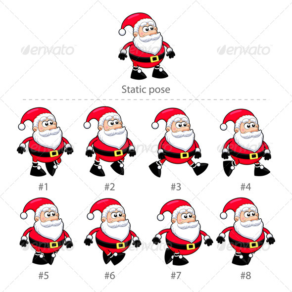 GraphicRiver Santa Claus Walking Frames 5810217 GraphicRiver Santa Claus Walking Frames 5810217