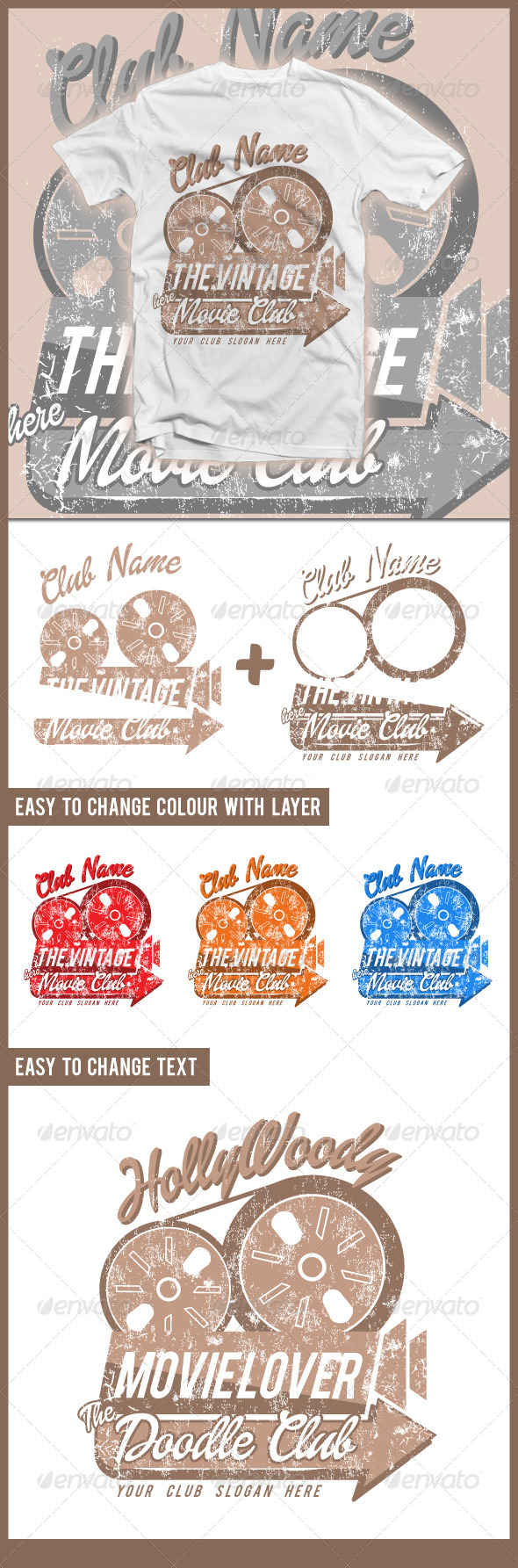 GraphicRiver Vintage Movie Club 5817503 GraphicRiver Vintage Movie Club 5817503