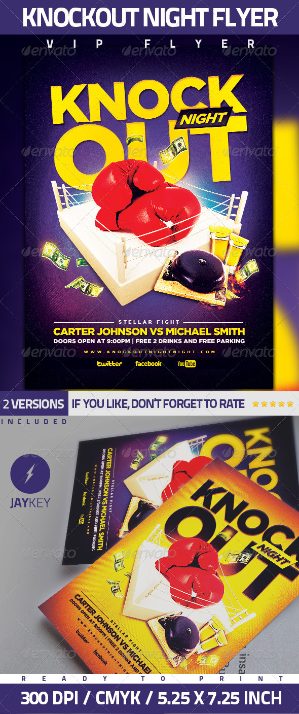 GraphicRiver Knockout Boxing Flyer 5750692 GraphicRiver Knockout Boxing Flyer 5750692