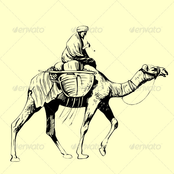 GraphicRiver Bedouin on his Camel 5825849 GraphicRiver Bedouin on his Camel 5825849