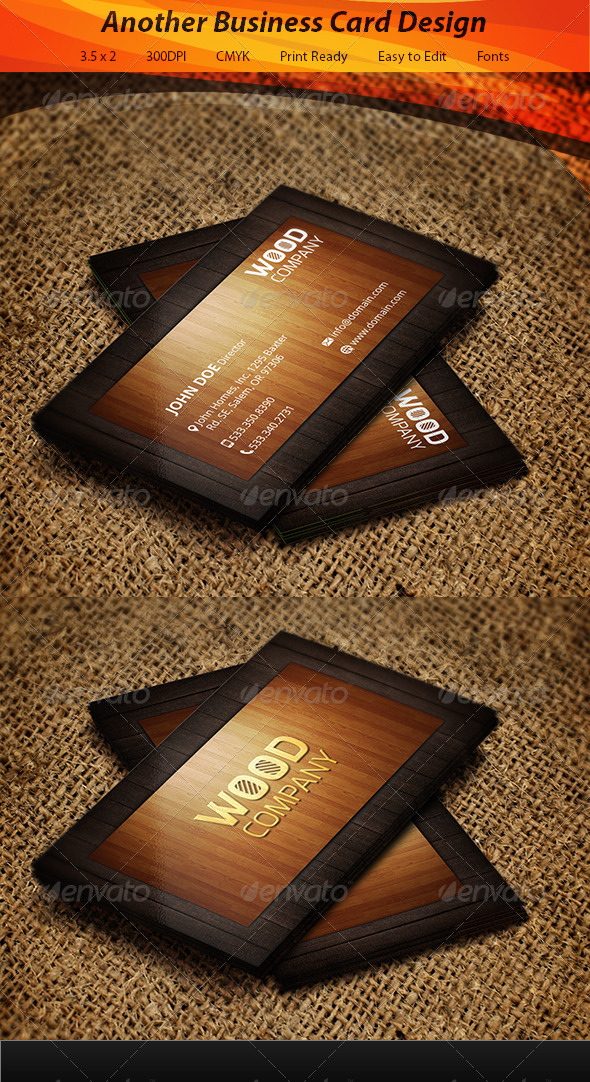 GraphicRiver Wooden Business Card 5826294 GraphicRiver Wooden Business Card 5826294