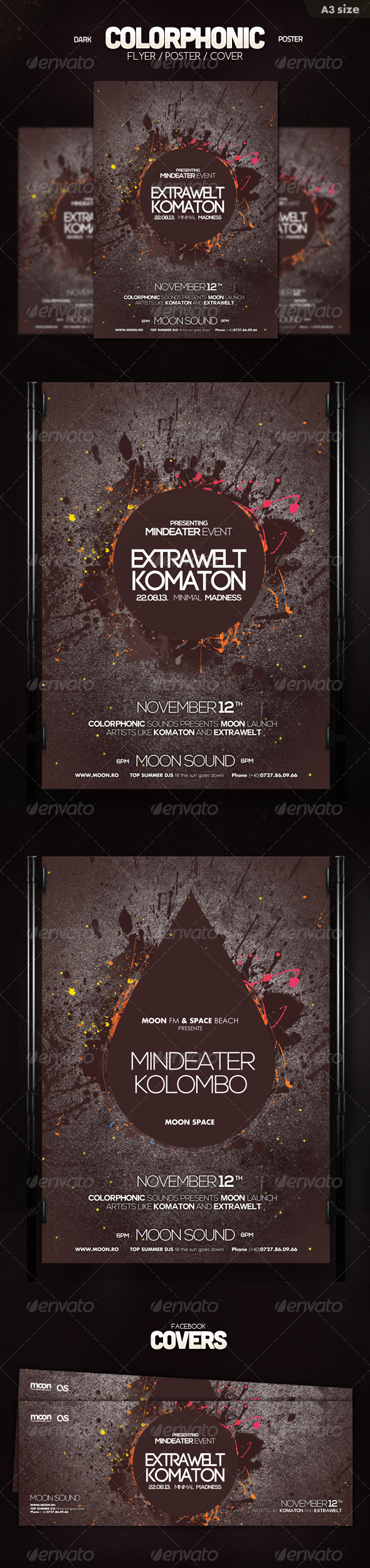 Dark Colorphonic Poster - Clubs & Parties Events