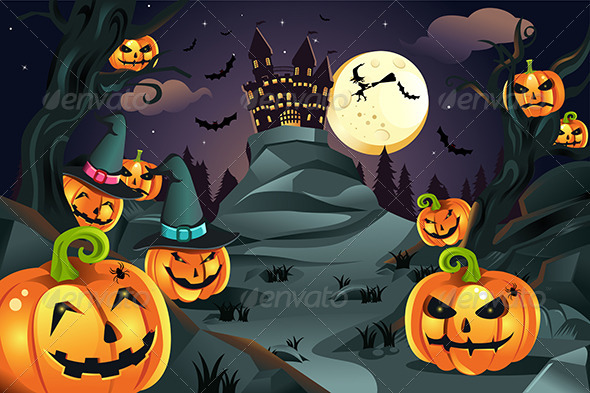 GraphicRiver Halloween Pumpkins Background 5834200 GraphicRiver Halloween Pumpkins Background 5834200