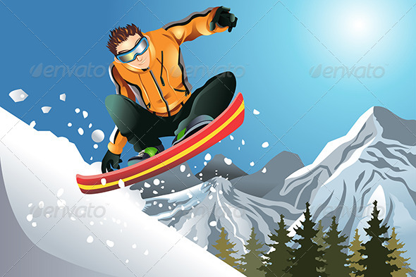 GraphicRiver Snowboarder 5834204 GraphicRiver Snowboarder 5834204
