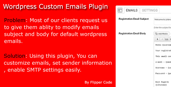Wordpress Custom Emails