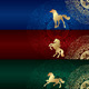 Horse Silhouette on Floral Background Set Horse Silhouette on Floral Background Set - GraphicRiver Item for Sale