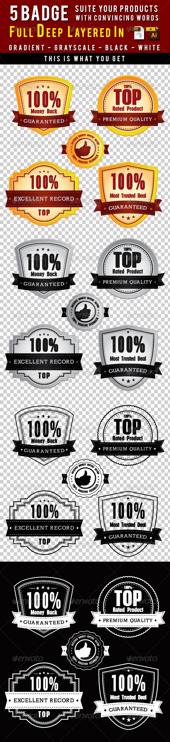 GraphicRiver Product Convincing Vintage Badges 5841111 GraphicRiver Product Convincing Vintage Badges 5841111