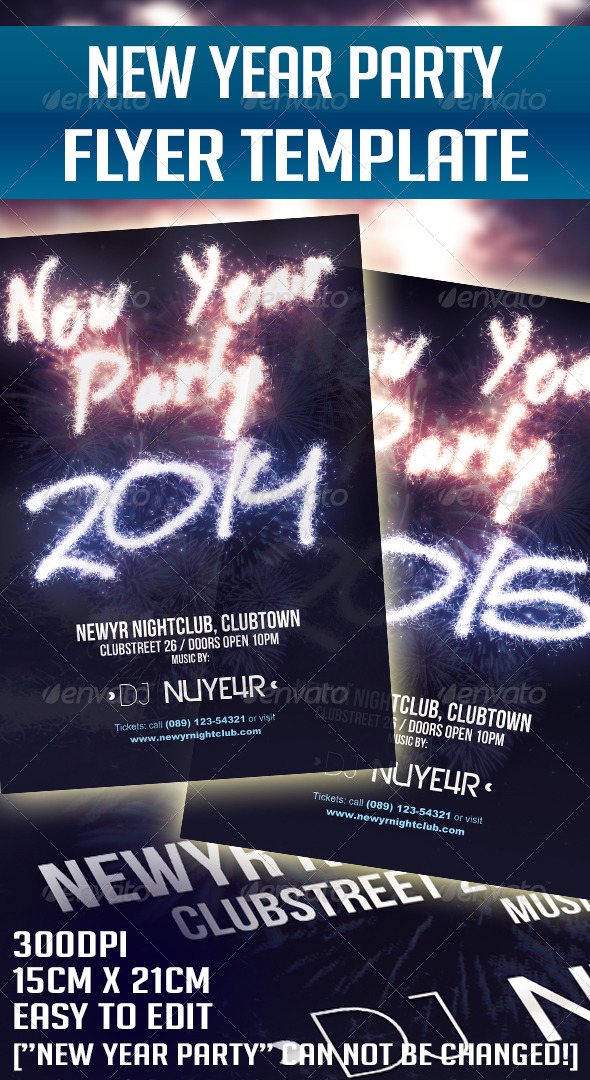 GraphicRiver New Year 2014 & 2015 Party Flyer Template 5711376 GraphicRiver New Year 2014 & 2015 Party Flyer Template 5711376