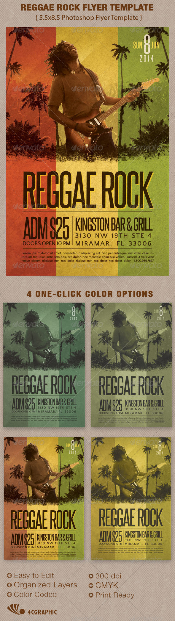GraphicRiver Reggae Rock Flyer Template 5850397 GraphicRiver Reggae Rock Flyer Template 5850397