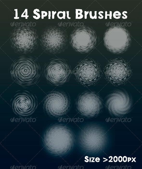 GraphicRiver 14 Spiral Brush Set 5853500 GraphicRiver 14 Spiral Brush Set 5853500
