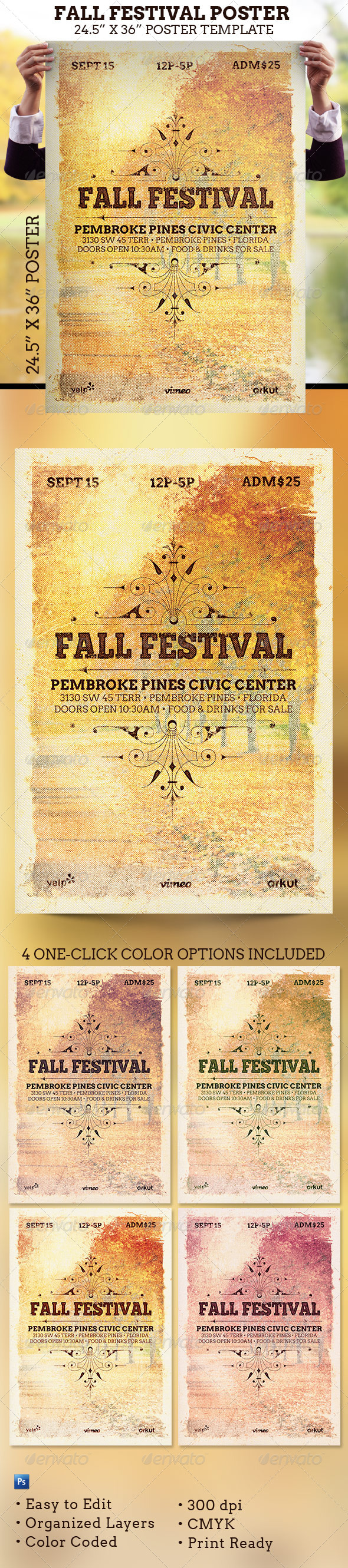 GraphicRiver Fall Festival Poster Template 5856223 GraphicRiver Fall Festival Poster Template 5856223