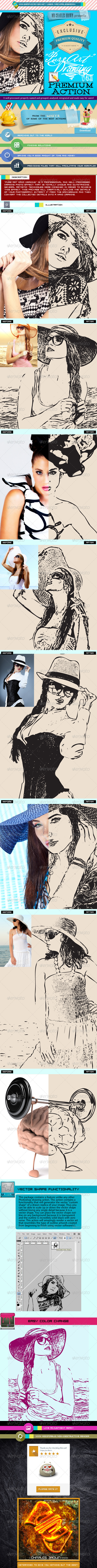 Pure Art Hand Drawing 43 – Fashion Vector Outline - Photo Effects Actions