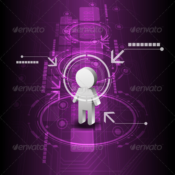 GraphicRiver Human with Technology Background 5860738 GraphicRiver Human with Technology Background 5860738
