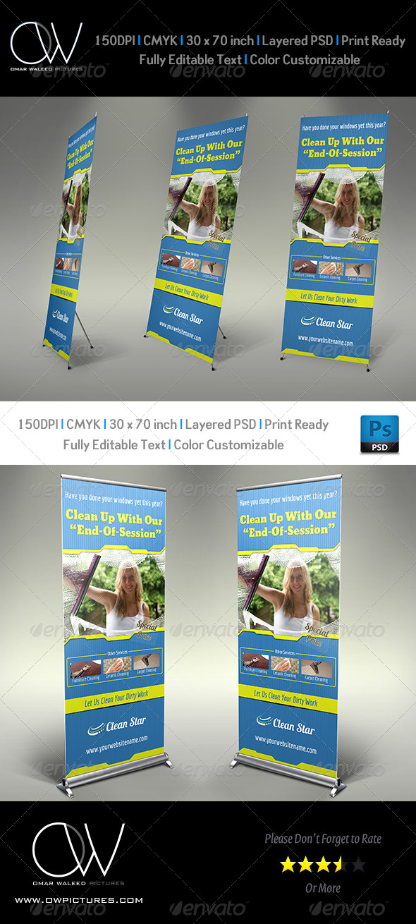 GraphicRiver Cleaning Services Signage Roll Up Banner Template 5861191 GraphicRiver Cleaning Services Signage Roll Up Banner Template 5861191