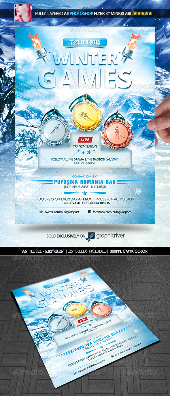 Winter Games Poster/Flyer - Sports Events