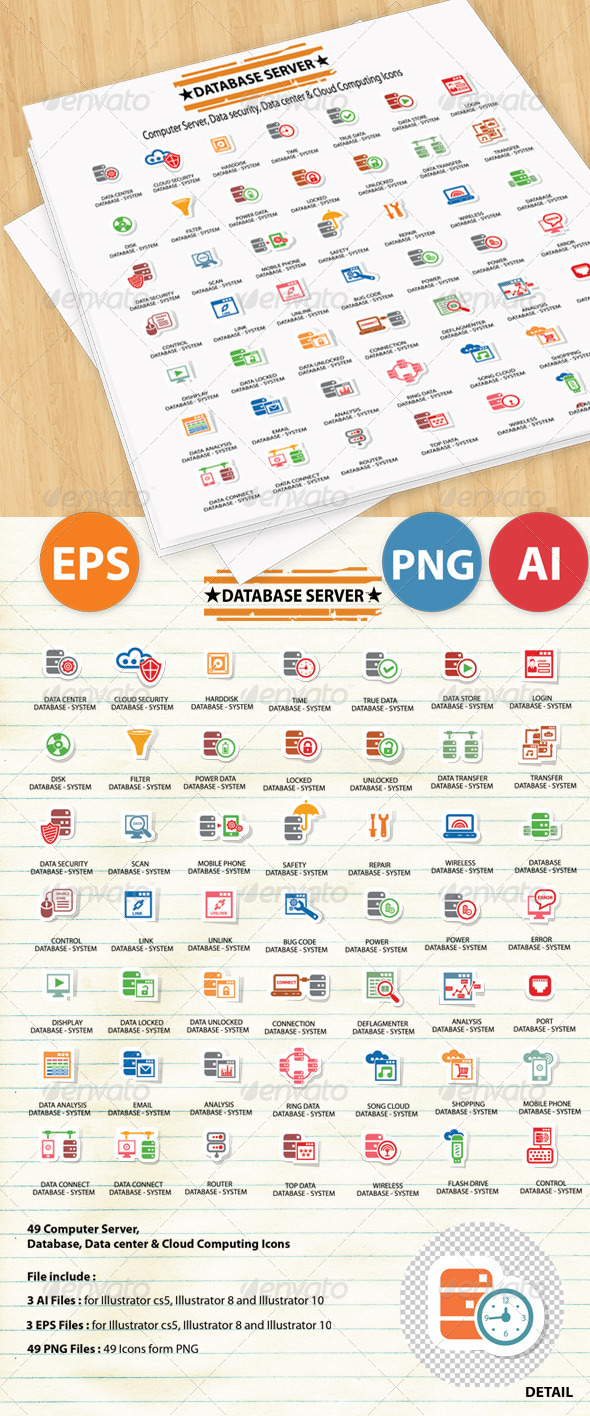 GraphicRiver Database Server & Computer Security Icons 5861747 GraphicRiver Database Server & Computer Security Icons 5861747