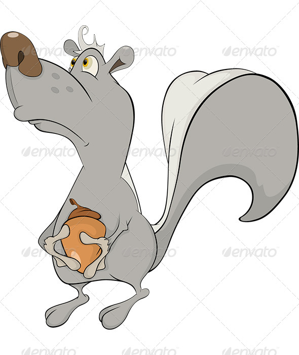 GraphicRiver Skunk and an Acorn Cartoon 5863844 GraphicRiver Skunk and an Acorn Cartoon 5863844