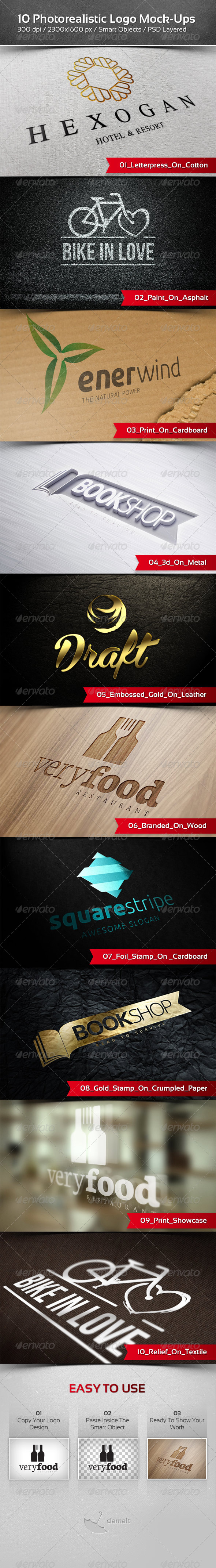 GraphicRiver 10 Photorealistic Logo Mock-Ups 5864170 GraphicRiver 10 Photorealistic Logo Mock-Ups 5864170
