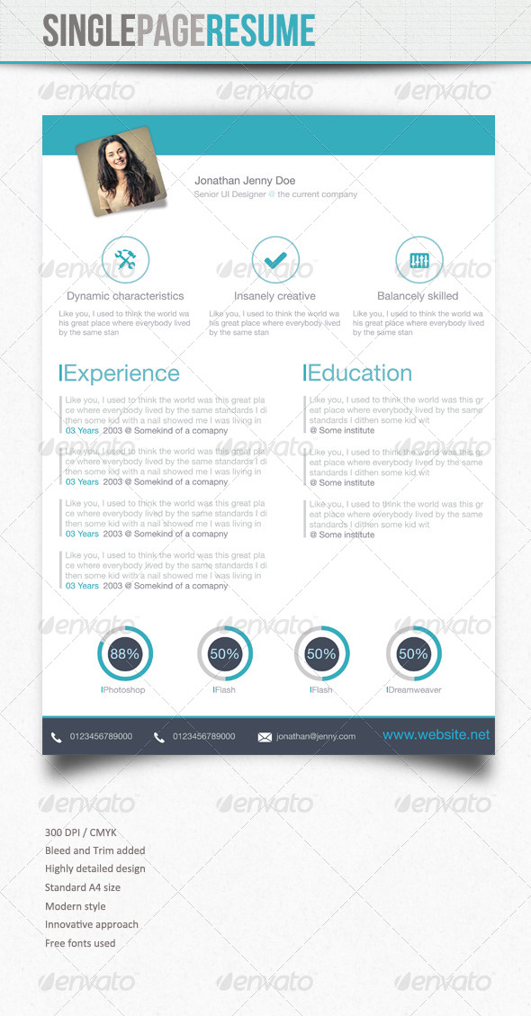 Simple Resume : 5 - Resumes Stationery