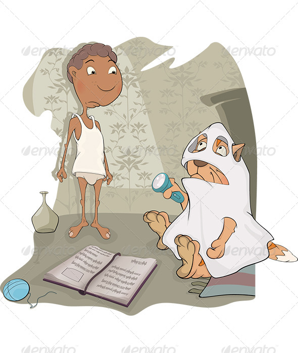 GraphicRiver Boy and Cat in Halloween Cartoon 5870670 GraphicRiver Boy and Cat in Halloween Cartoon 5870670