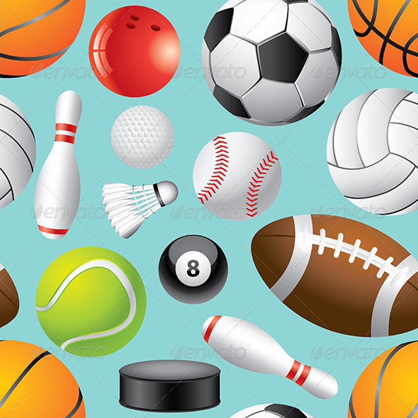 GraphicRiver Sport Balls Seamless Background in Vector 5870941 GraphicRiver Sport Balls Seamless Background in Vector 5870941
