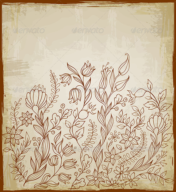 GraphicRiver Vintage Floral Background 5871255 GraphicRiver Vintage Floral Background 5871255