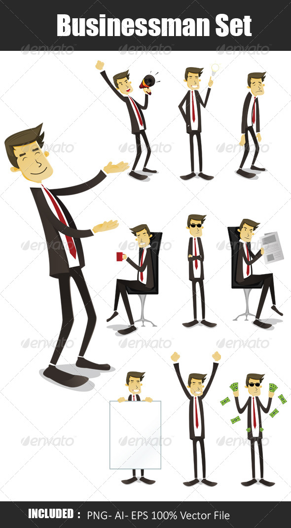 GraphicRiver Business Man Set 5874129 GraphicRiver Business Man Set 5874129