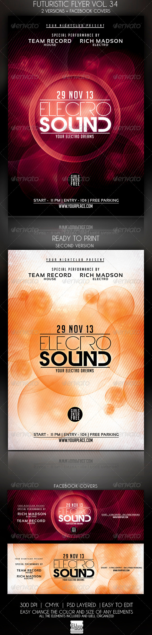 Futuristic Flyer Vol. 34 - Clubs & Parties Events