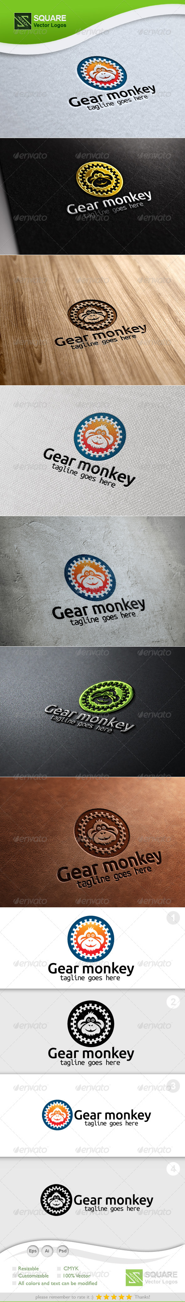 GraphicRiver Gear Monkey Vector Logo Template 5883464 GraphicRiver Gear Monkey Vector Logo Template 5883464