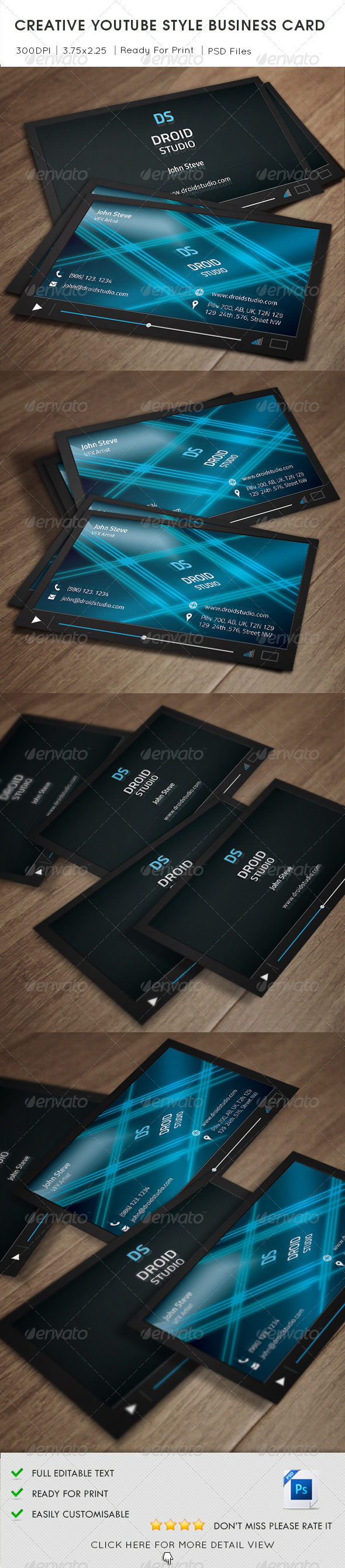GraphicRiver Creative Youtube Style Business Card 5886369 GraphicRiver Creative Youtube Style Business Card 5886369