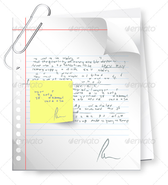 GraphicRiver Text Document with Revision Note Illustration 5886607 GraphicRiver Text Document with Revision Note Illustration 5886607