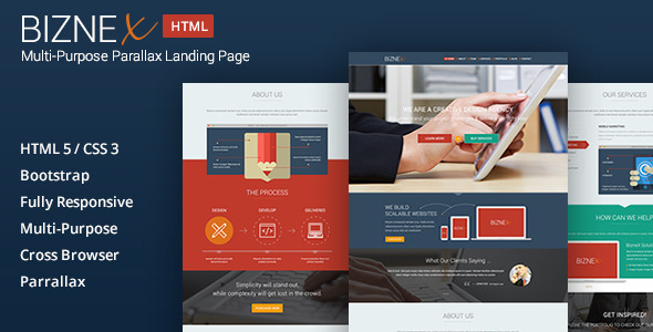 ThemeForest BizNex Multi-Purpose Parallax Landing Page 5883450 ThemeForest BizNex Multi-Purpose Parallax Landing Page 5883450