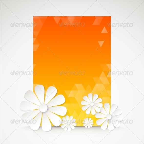 GraphicRiver Paper Flower Postcard 5893154 GraphicRiver Paper Flower Postcard 5893154
