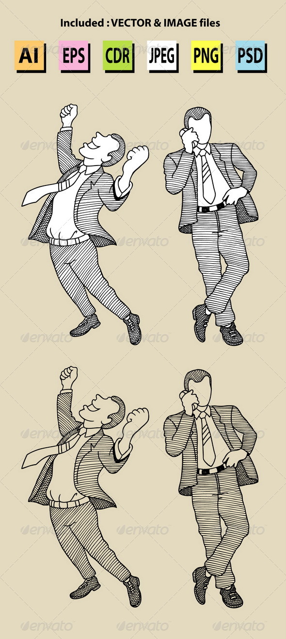 Businessman Hand Drawing - Concepts Business