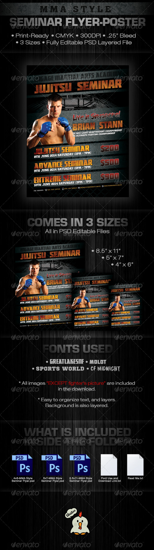 GraphicRiver MMA Style Seminar Flyer 5766765 GraphicRiver MMA Style Seminar Flyer 5766765