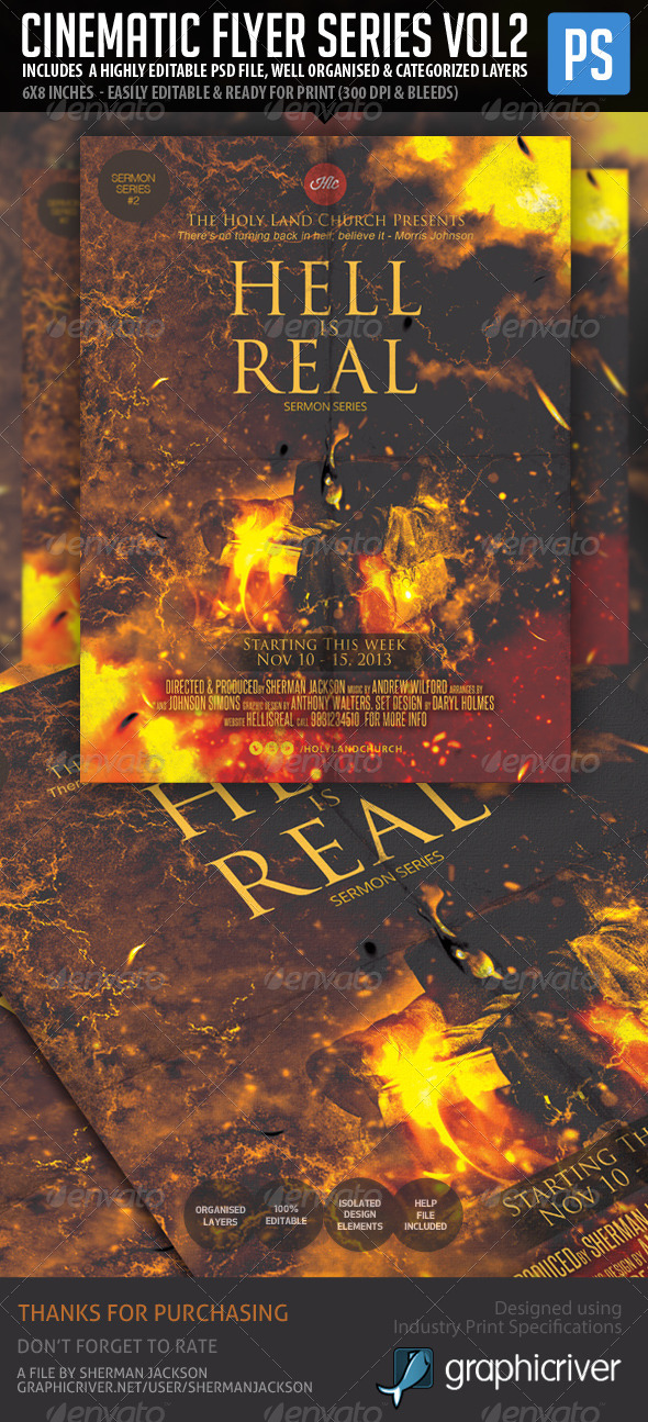 Cinematic Flyer Series - Vol. 2 - Church Flyers