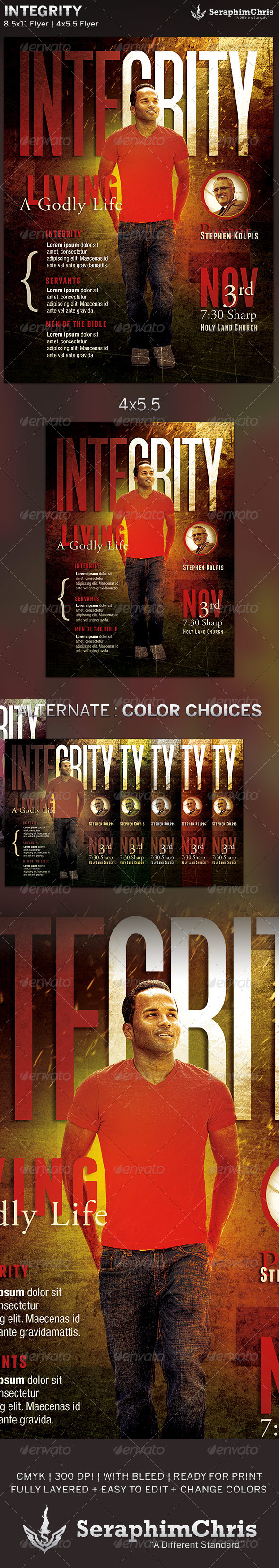 Integrity: Church Flyer Template - Church Flyers