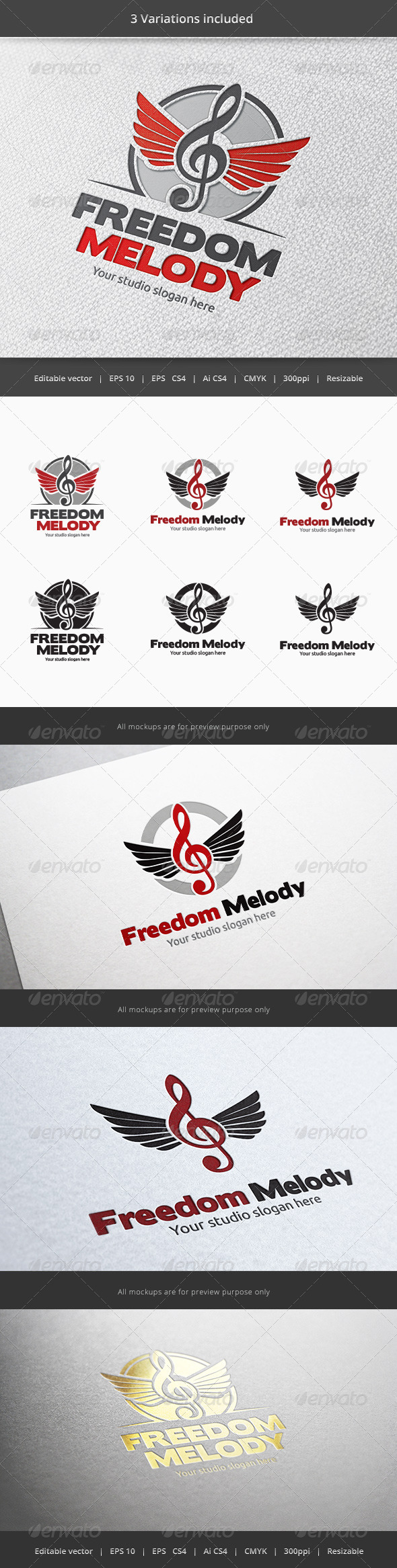 GraphicRiver Freedom Music Logo 5900661 GraphicRiver Freedom Music Logo 5900661